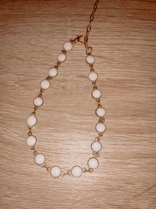 White Dot Anklet